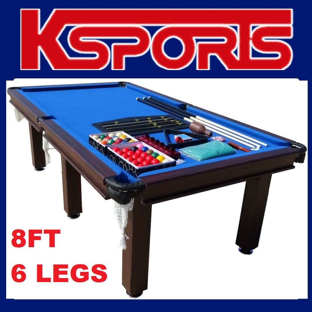 PUB SIZE POOL TABLE 8FT SNOOKER BILLIARD TABLE BLUE